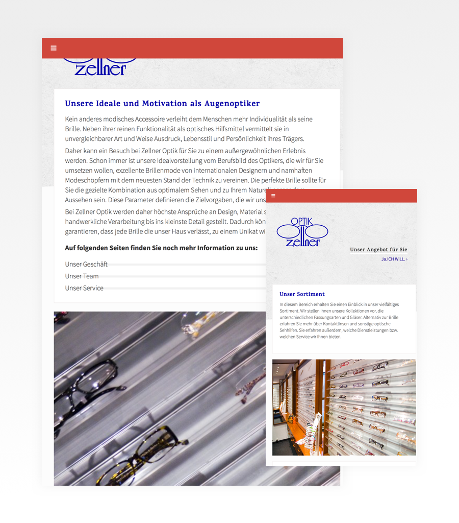 Zellner Optik – iPad and iPhone Screens